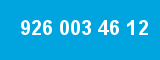 926 003 46 12 926 003 46 12